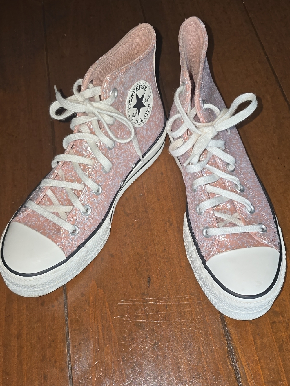 Converse Glitter Pink High-Top Platform Sneakers
